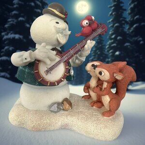 Enesco Have A Holly Jolly Christmas Sam the Snowman Singing Figurine Rudolph's